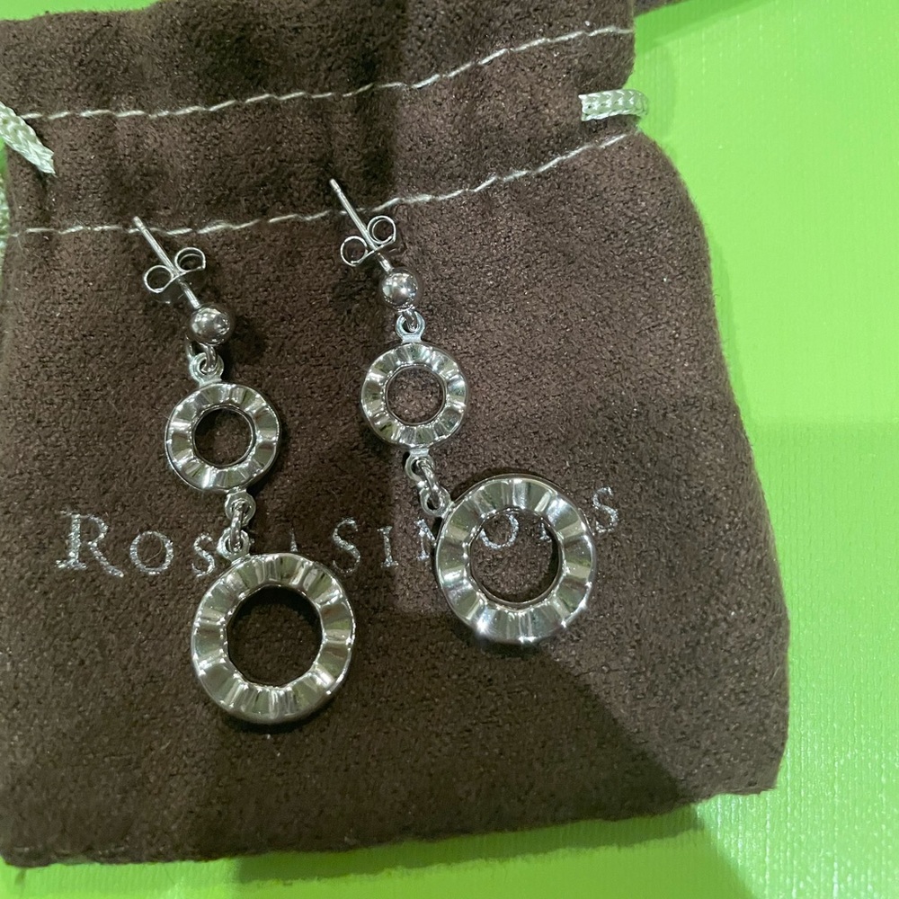Silver drop earrings